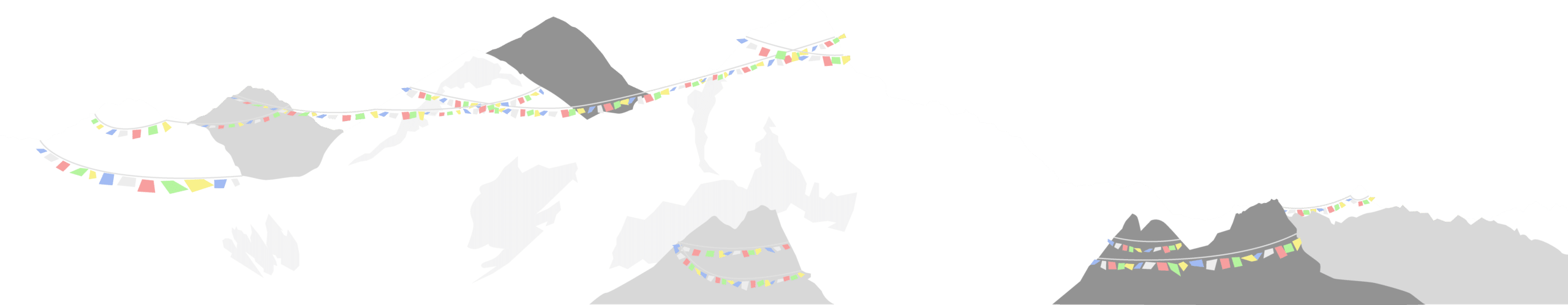 Custom Himalayan Mountains and Prayer Flags